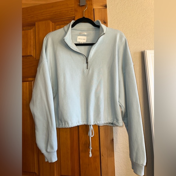 AE Cropped Quarter Zip Pullover - Picture 3 of 8